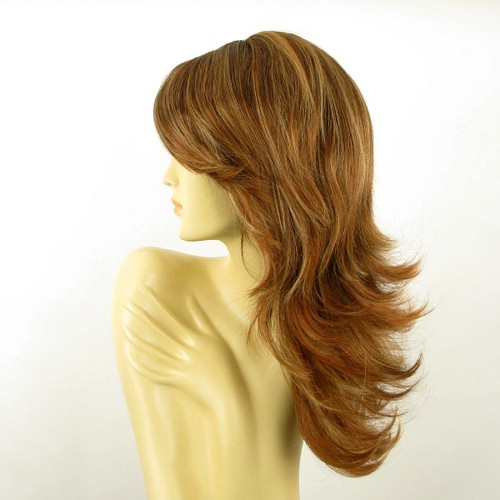 Perruque femme longue Châtain Cuivré Méché Blond Clair ZOE 6BT27B - Imagen 3 de 8