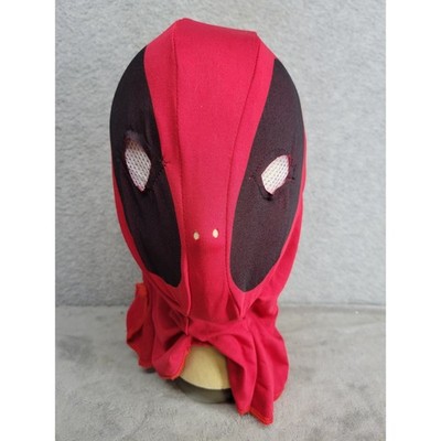Deadpool Cosplay Mask Adult Red & Black Costume Fabric Headgear
