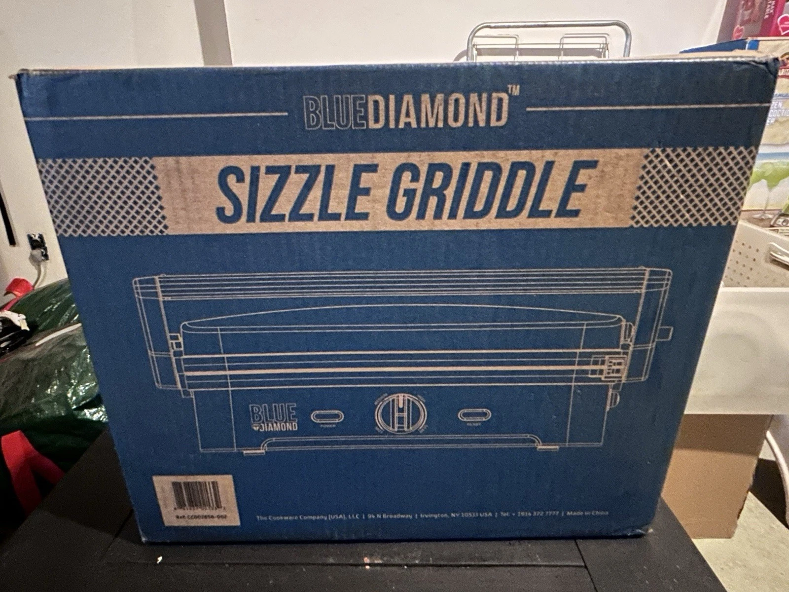 Blue Diamond Cookware Ceramic Nonstick Sizzle Griddle Deluxe New