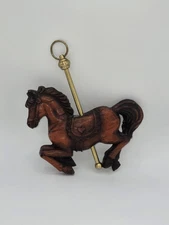 Crowning Touch Collection Wood Carousel Horse Wall Hanging Vintage
