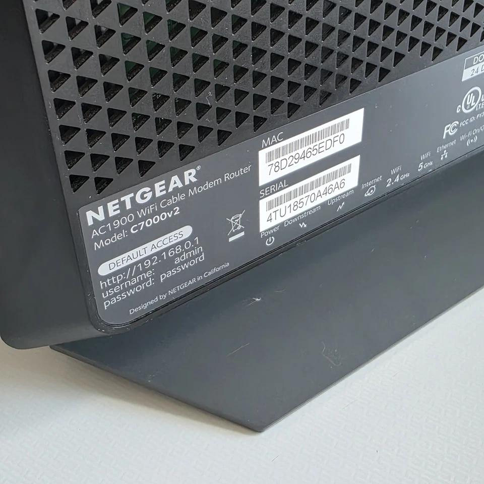 NETGEAR C7000v2 Nighthawk AC1900 Smart Wi-Fi Router Docsis Cable Modem 3.0 Works - Image 3 of 4