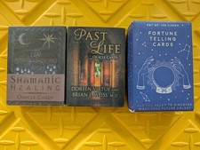 2 Oracle Cards decks 1 fortune telling deck shamanic healing past life
