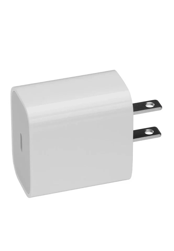 Cargador de pared USB-C oficial Apple 20 W adaptador de corriente rápida OEM MHJA3AM/A - A2305 Foto 3 de 4