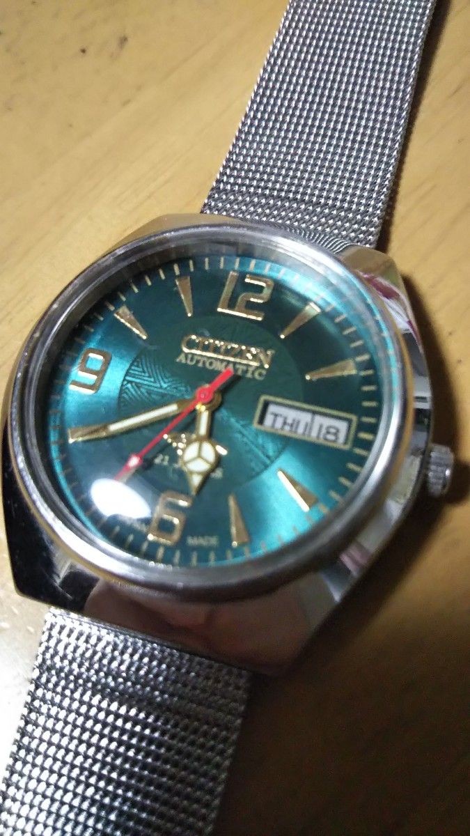 CITIZEN AUTOMATIC Citizen Automatic Green Dial Da… - image 1