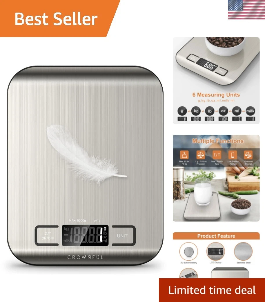 Food Scale, 11 lb Digital Kitchen Scales with Built-in Coin Battery, Weight O...
Opens in a new wind