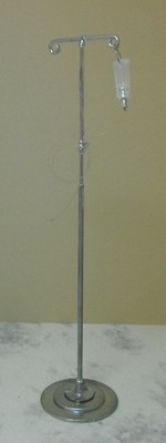 Dollhouse miniature handcrafted Medical IV Stand intravenous Metal 1/12th scale