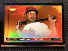 2015 Bowman's Best HI-DEF ORANGE REFRACTOR ROOKIE Yasmany Tomas 05/25