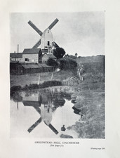 Greenstead Windmill at Colchester in Essex - Antique Print 1930