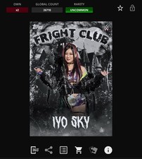 VIDEOGAME Topps WWE Slam 25 - MAIN EVENT FRIGHT CLUB Base - IYO SKY