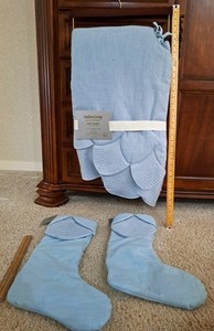 Southern Living Dillards 58” Tree Skirt & Stockings Scalloped Coastal Christmas