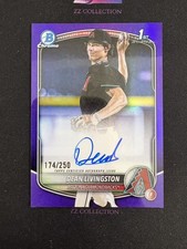 2025 Bowman Draft Dean Livingston 1st 174/250 Chrome Prospect Auto Purple -LYQ