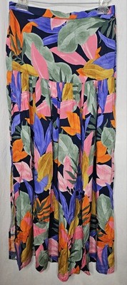 NWT Abel The Label Anthropologie Skirt SMALL Leonard Floral Maxi Tropical