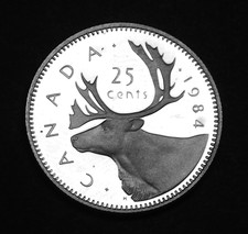 1984 25¢ uncirculated proof coin - fantastic, low mintage