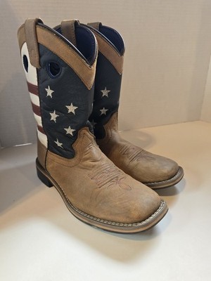 Cody James Patriotic American Flag Western Cowboy Boots Youth Kids Size 3D Style
