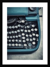 Moody Vintage Typewriter Framed Wall Art Poster Canvas Print Picture thumbnail