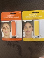 2-pack of Amscan Orange Yellow Cream Face Makeup for Team Spirit or Costume
