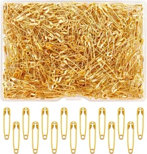 Gold Mini Safety Pins - 500PCS, 19mm Tiny, Bulk for Clothes Crafting Sewing J...