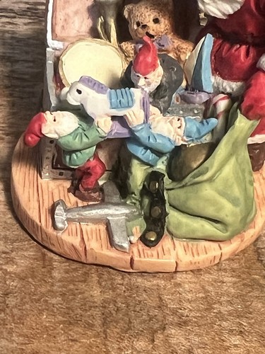 Vintage Weihnachten Weihnachtsmann Trimmen Weihnachtsbaum mit Elfen - Bild 7 von 10