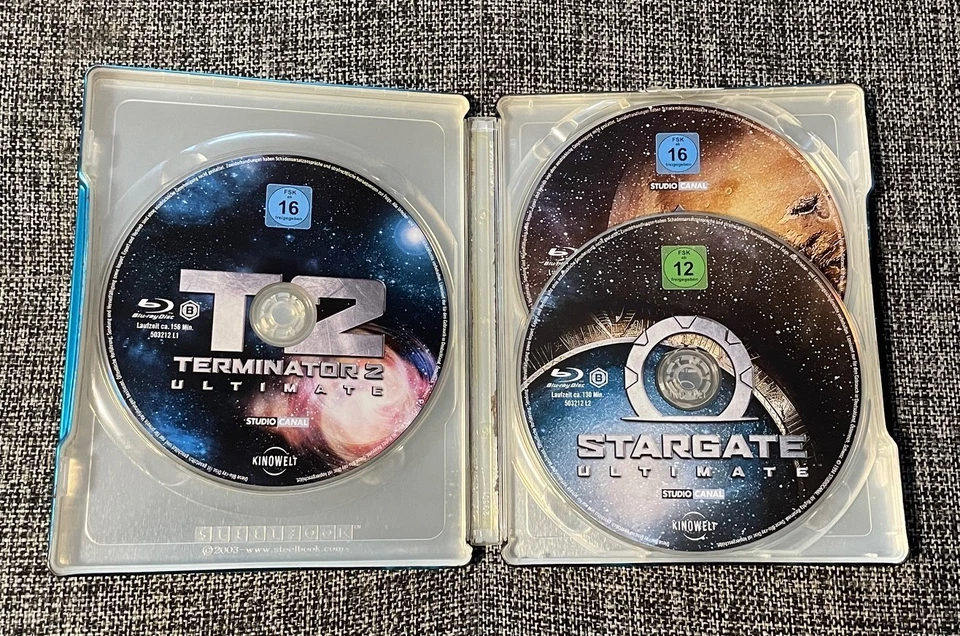 Stargate + Terminator 2 + Total Recall STEELBOOK Blu-Ray 3 Filme Collection RAR - Bild 4 von 4