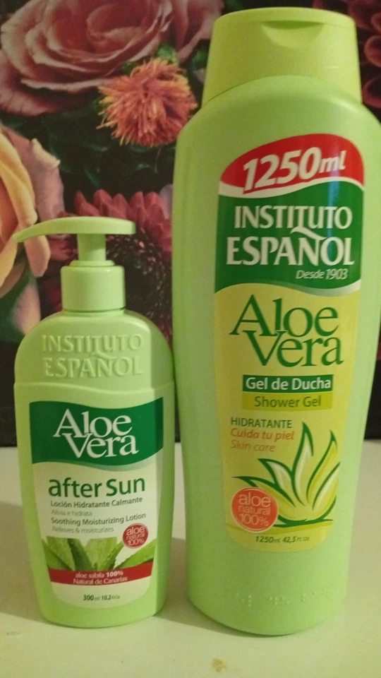 INSTITUTO ESPAÑOL Instituto Espanol Aloe Vera Shower Gel 1250ml + Free After Sun 200ml Pack of 2
