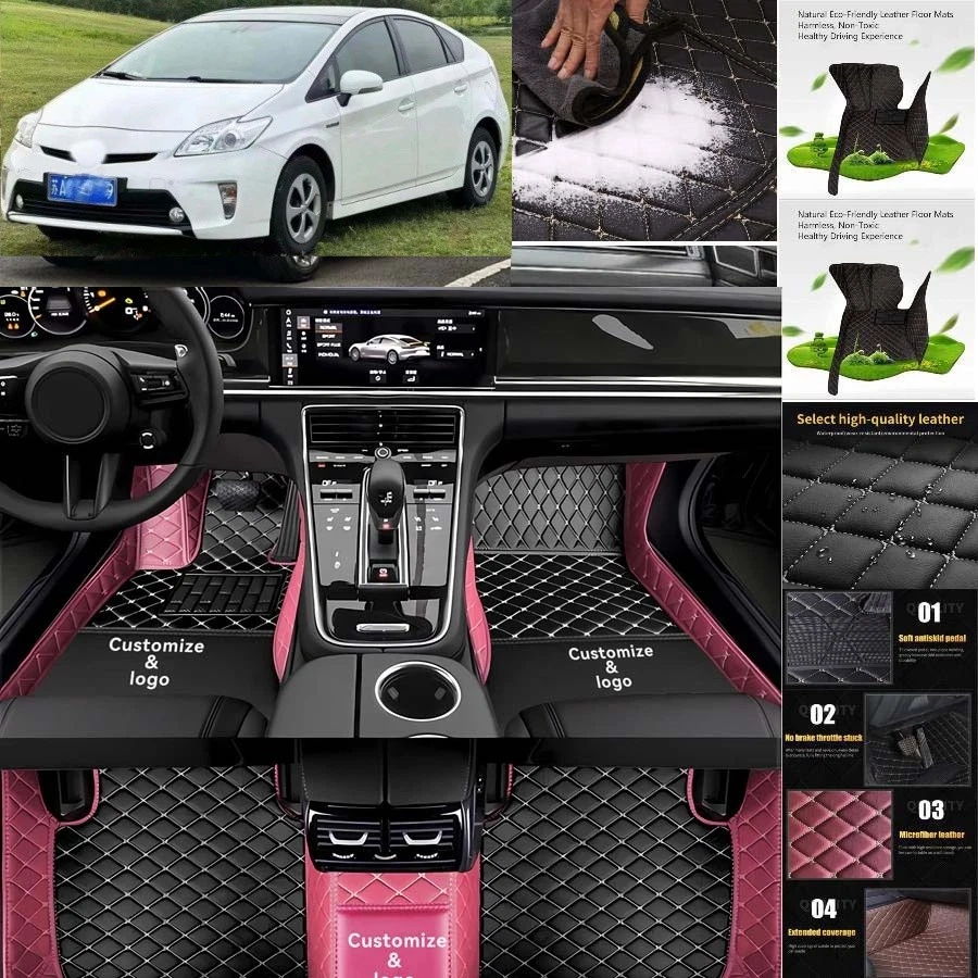 For Toyota Prius Car Floor Mats Luxury Waterproof Carpets Liners Interior Auto Foto 2 de 4
