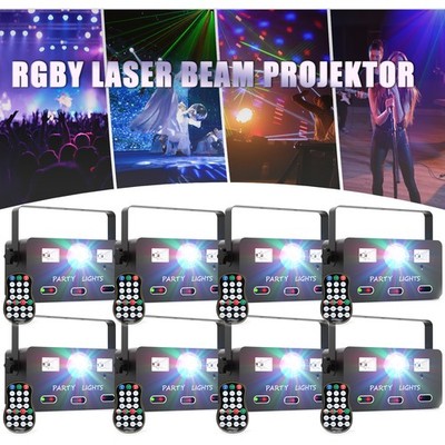 R/G/B/Y Laser Beam Projektor Disco Lichteffekt DJ Party Strobe Bühnenbeleuchtung