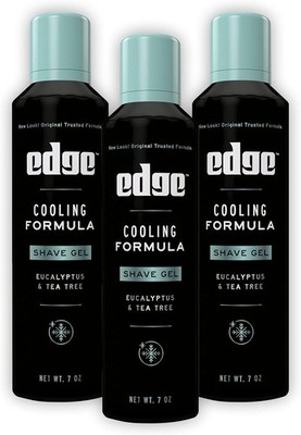 (Free Duty Tax) Edge Shave Gel for Men, Cooling Eucalyptus & Tea Tree, 7oz (