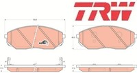 TRW GDB3343 Bremsbelagsatz FüR Scheibenbremse Bremsbelagsatz BremsbeläGe