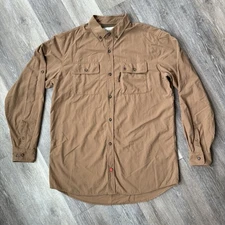 Duck Camp Lightweight Hunting Shirt L/S Button Down Pintail Brown Mens XL Tall