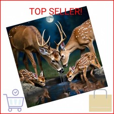 Diamond Art Kits for Adults Deer Family, DIY 5D Diamond Painting Kit for Beginne