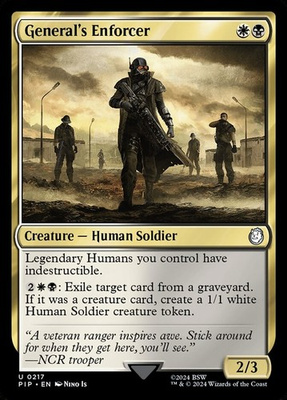 #ad General#x27;s Enforcer NM Universes Beyond: Fallout MTG $1.84
