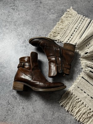 🔥A.S.98 Airsteps Ankle Leather Vintage Western Boots Guidi Kmrii