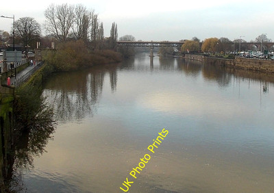Photo 6x4 River Severn between two bridges, Worcester Viewed from Worcest c2014