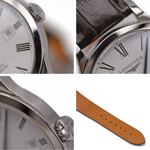 LONGINES Record Automatic L2.821.4.11.2 Automatic Chronometer SS/Leather Men's - Picture 4 of 9