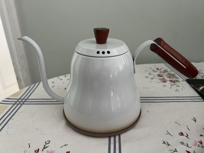 Hario Bona Drip Kettle 18F Water Boiler White Enamel Coffee Tea
