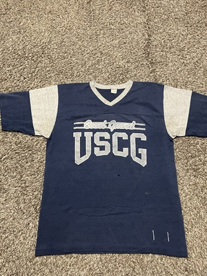 #ad #ad True Vintage 70’s Single Stitch Coast Guard USCG Collegiate Pacific T Shirt Sz L $49.99