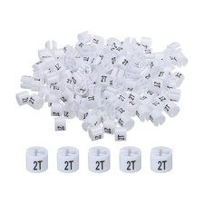 150 x Clothes Hanger Marker 2T White Colored Hanger Sizer Garment Tag