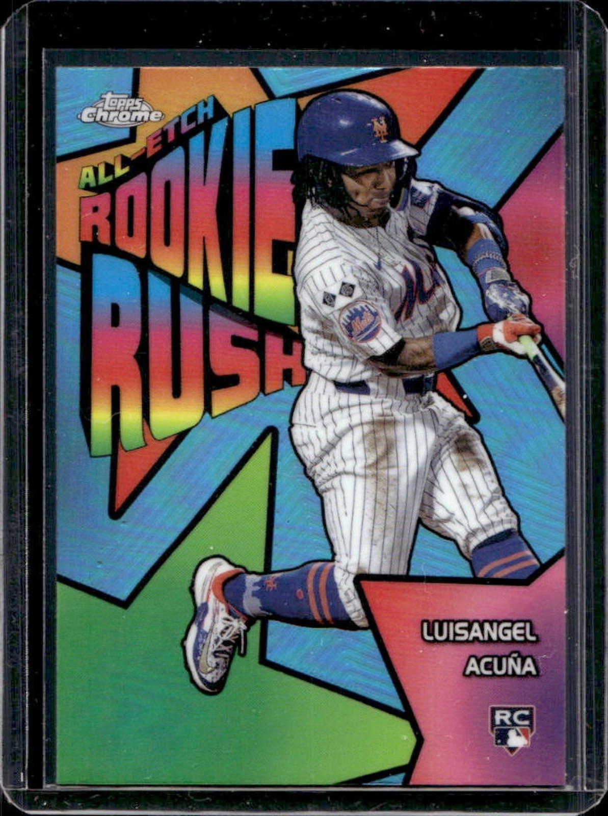 2025 Topps Chrome Luisangel Acuna All-Etch Rookie Rush RC #CERR-11 Mets
