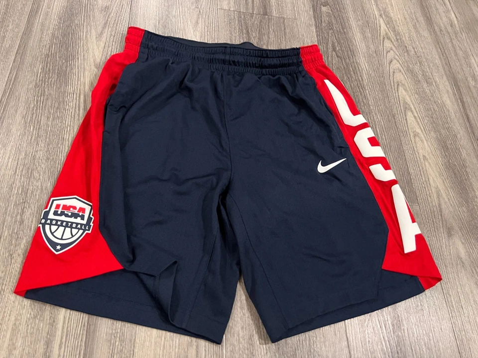 Pantalones Cortos de Baloncesto Nike EE. UU. Para Hombres Grandes Rojo Blanco Azul Juegos Olímpicos Y2K Dream Team Foto 2 de 4