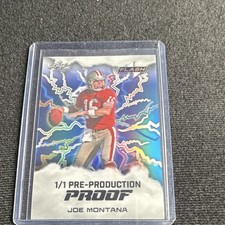 Leaf Flash 1/1 Pre-Production Proof Joe Montana Sports Trading Card