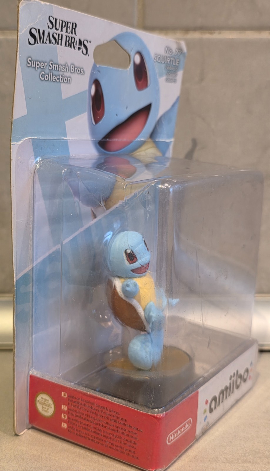 Figurine Amiibo Carapuce Squirtle Super Smash Bros N°77 le Cadeau Neuf pour Joueur Nintendo