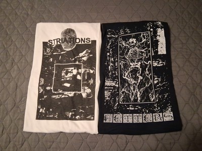 BLACK METAL NOISE SHIRT LOT STRIATIONS SUTEKH HEXEN MERZBOW WHITEHOUSE PRURIENT 