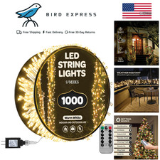 1000 LED Christmas Lights Warm-White 400Ft String Lights Outdoor, with 8 Modes