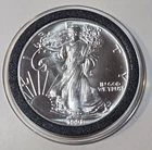 1991 Walking Liberty American Eagle 1 Troy Ounce One Dollar Silver Coin