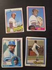 (47) Vida Blue Baseball Card Collection Lot - (1980-1987) 