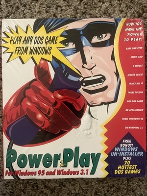 Power 2 Play Any DOS Game From Windows 3.1 & 95 PC Big Box PowerPlay CD ROM