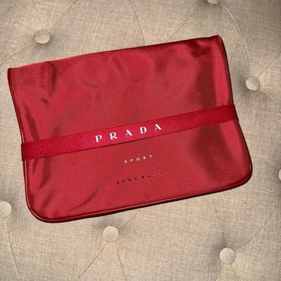 ***Prada Travel Bag, New in Red, Perfect Size for Accessories***