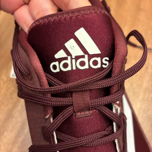 Crampons de baseball homme Adidas Adizero Afterburner neuf avec étiquette marron blanc taille 15 H00977 - Photo 8/16