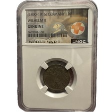1890-1916 Germany 10P Wilhelm II NGC Genuine
