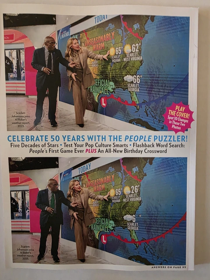 PEOPLE 50TH ANNIVERSARY CELEBRITY PUZZLER 50 YEARS OF FUN! 2025-2026 ISSUE — 第 2/2 张图片